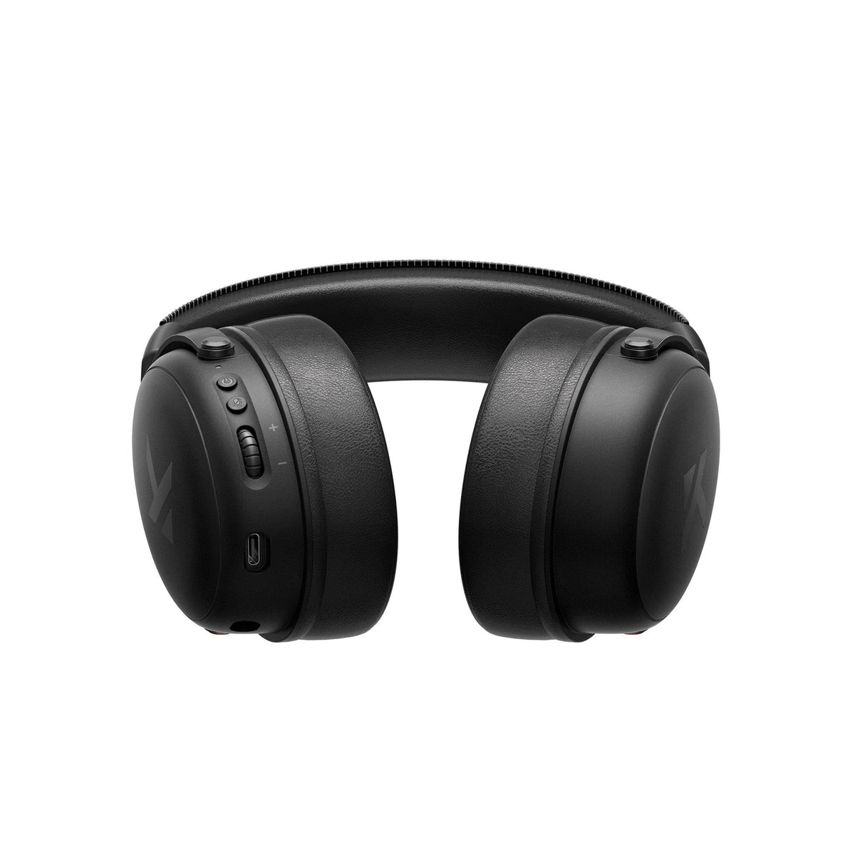MCHOSE V9 Pro gaming headset in Steel Black, ear cushions and controls