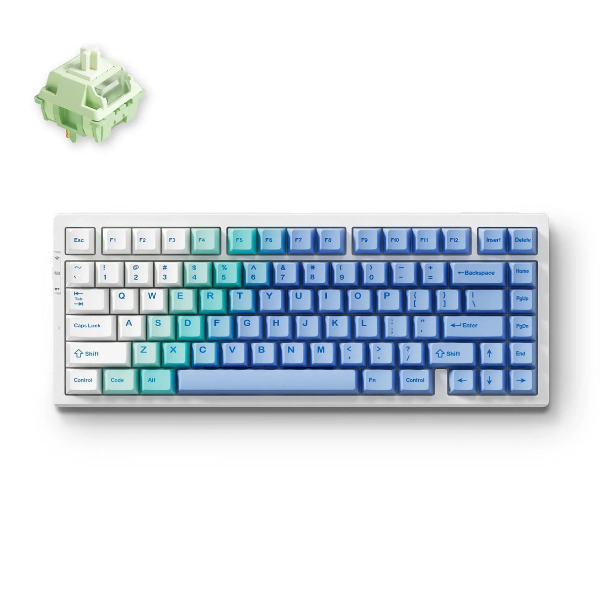 MCHOSE G75 Pro keyboard in Arctic Snow with Matcha Latte switch