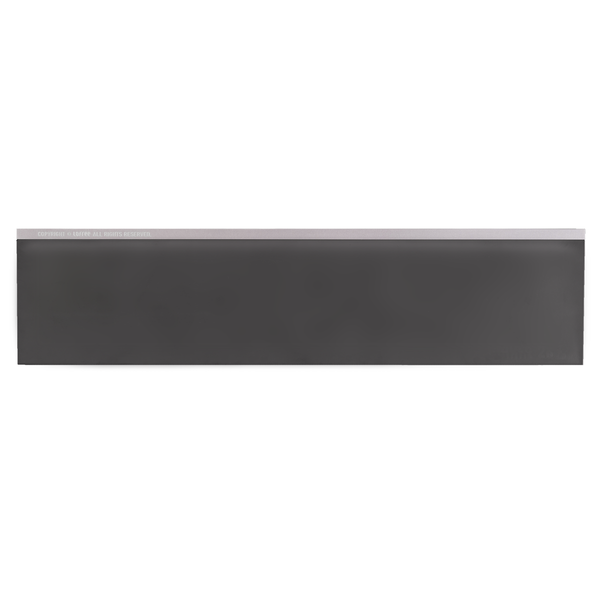 Lofree Hyzen67 Prism wrist rest in Space Gray, top view