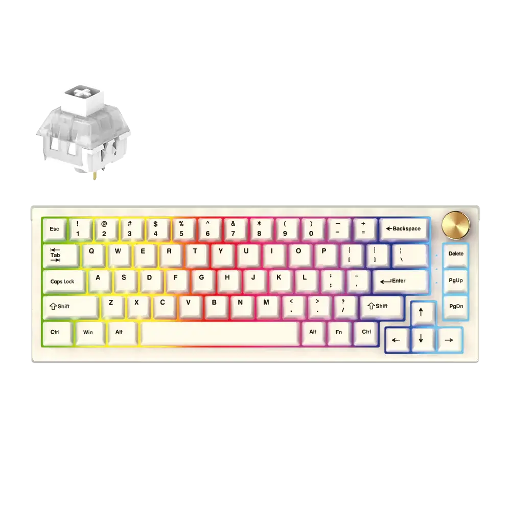 Fantech 65% RGB Mechanical Keyboard White (MAXFIT67)