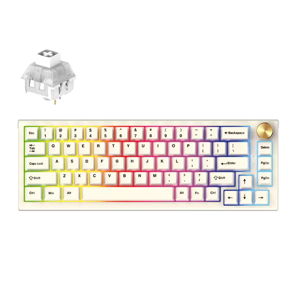 Fantech 65% RGB Mechanical Keyboard White (MAXFIT67)