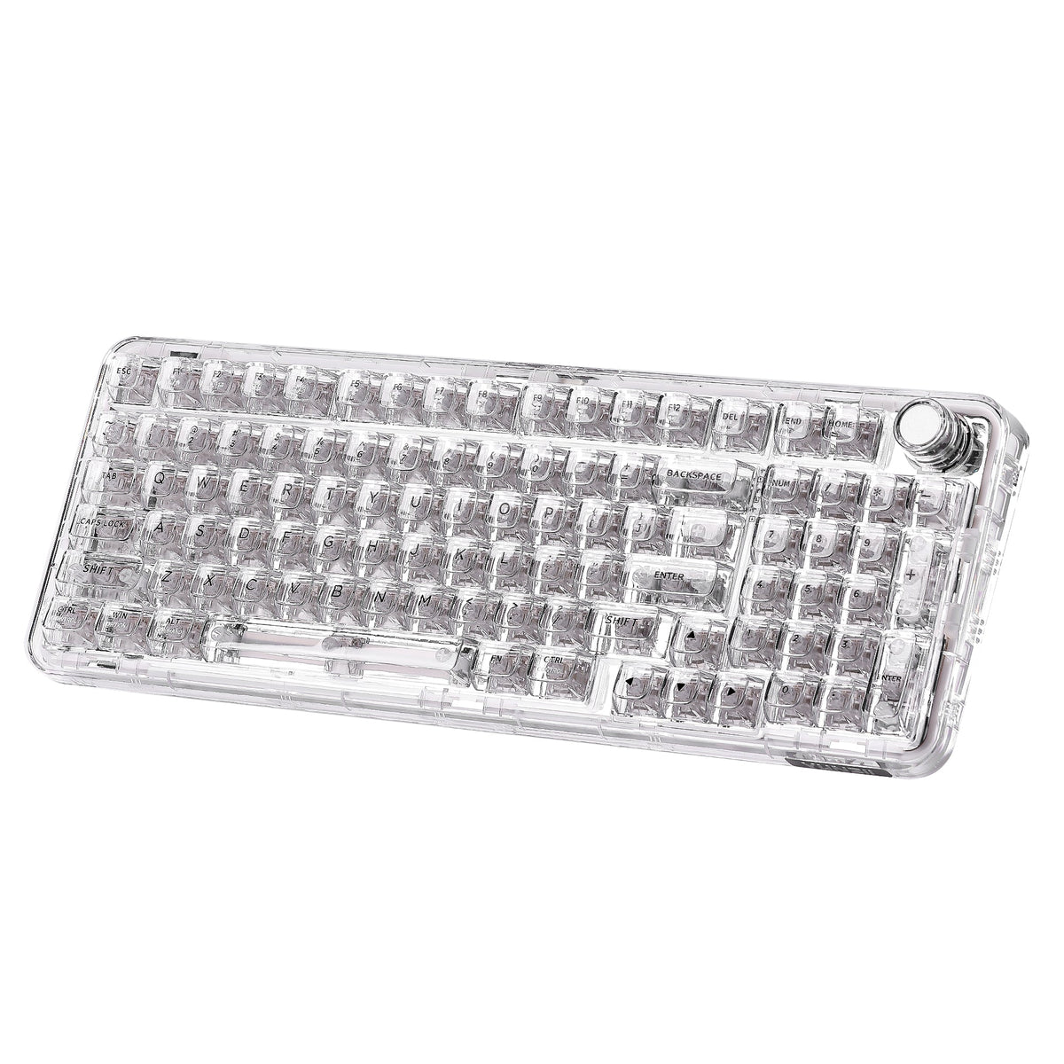 YUNZII X98 in Transparent White, top view